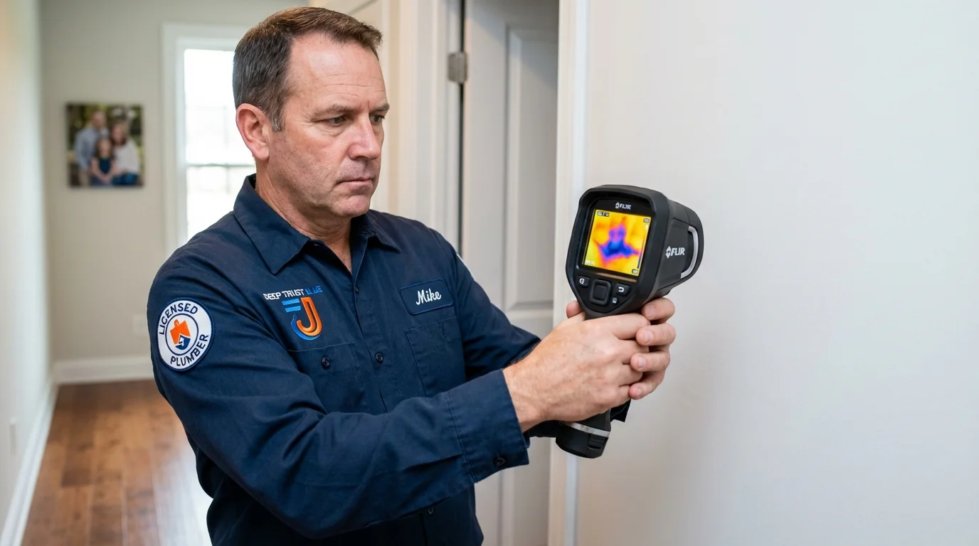 Thermal imaging leak detection by Johns Plumbing LLC in Basin